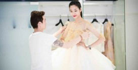 Hoàng Thuỳ lộng lẫy trong váy cô dâu