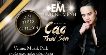 Liveshow Cao Thái Sơn: Yêu em là định mệnh tại Muzik Park